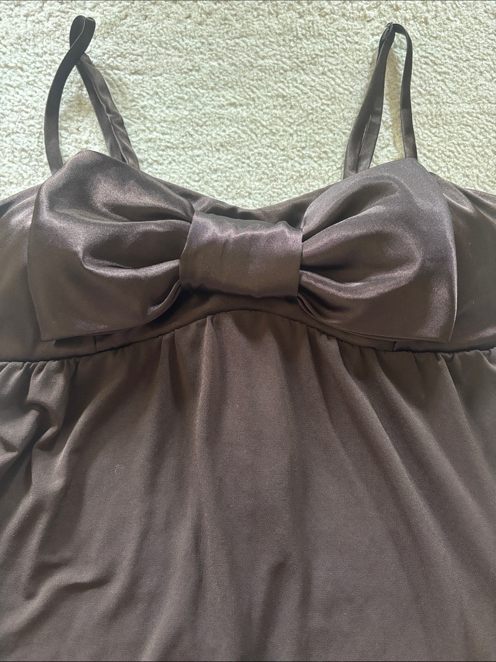 Vintage studio Y bow front brown tank top size medium - Picture 2 of 9